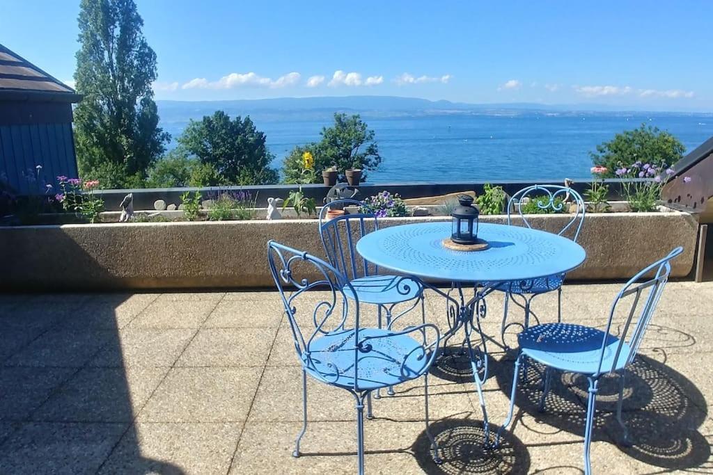 Lakefront. Appartement Pieds Dans L'Eau. View And Direct Access To The Lake. Anthy-sur-Leman Exterior photo